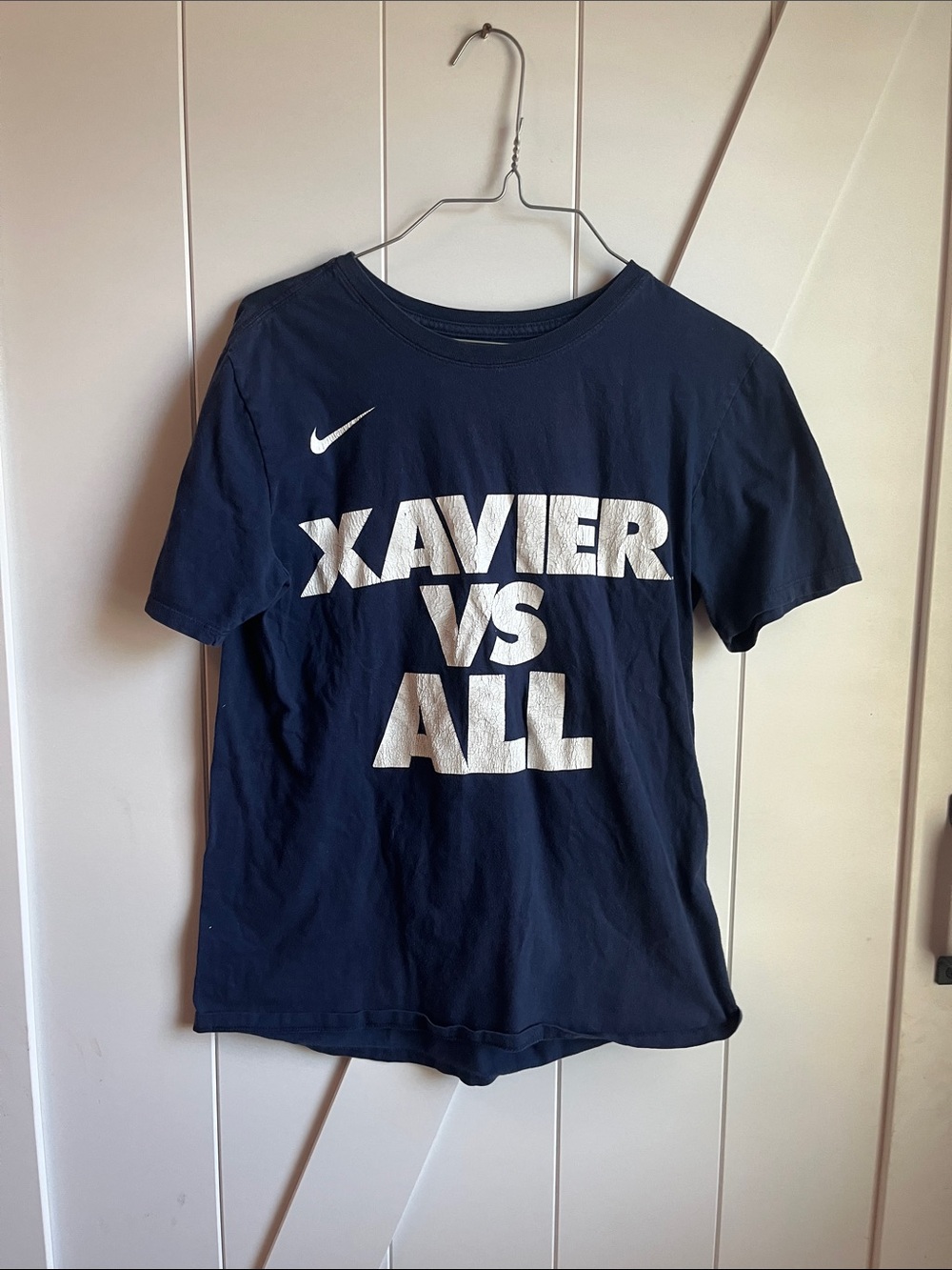 Nike Navy Blue 'Xavier vs All' Short Sleeve Tee